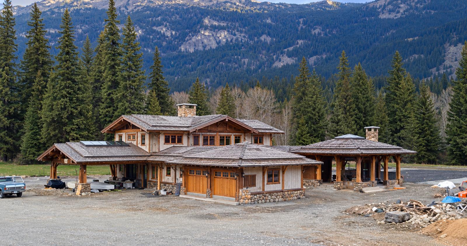 Home built from 100% reclaimed lumber in Powell River, BC